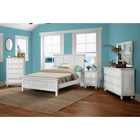 Queen 5-Piece Coastal Monaco Bedroom Set - Blanc