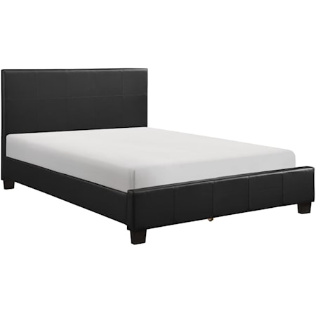 Contemporary California King Platform with Upholstered Head & Footboard