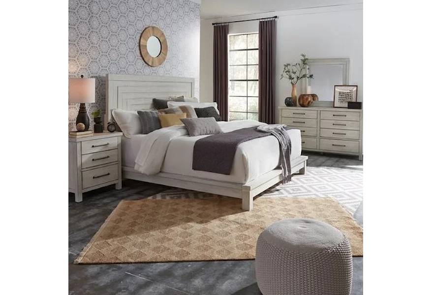 Modern Farmhouse 4-Piece Queen Bedroom Set by Liberty Furniture at VanDrie Home Furnishings