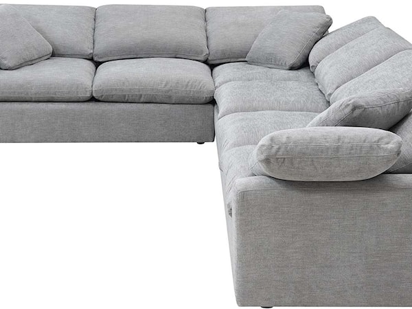 Sectional Sofa W/6 Pillows