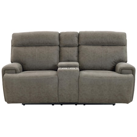 Motion Loveseat w/Power & Console
