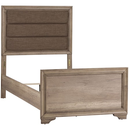 Twin Upholstered Panel Bed