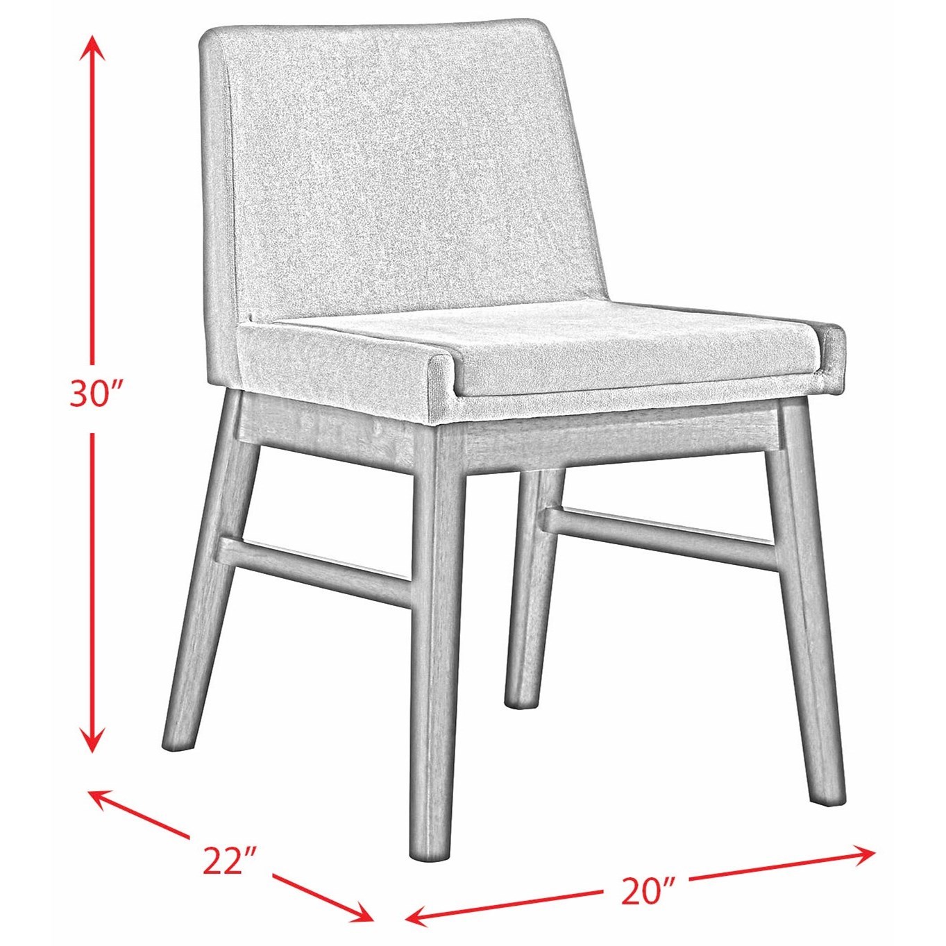 Elements International  Upholstered Side Chair