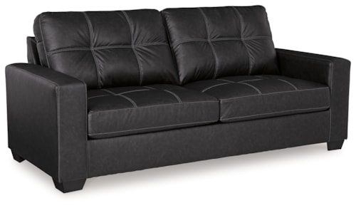 Contemporary Faux Leather Sofa