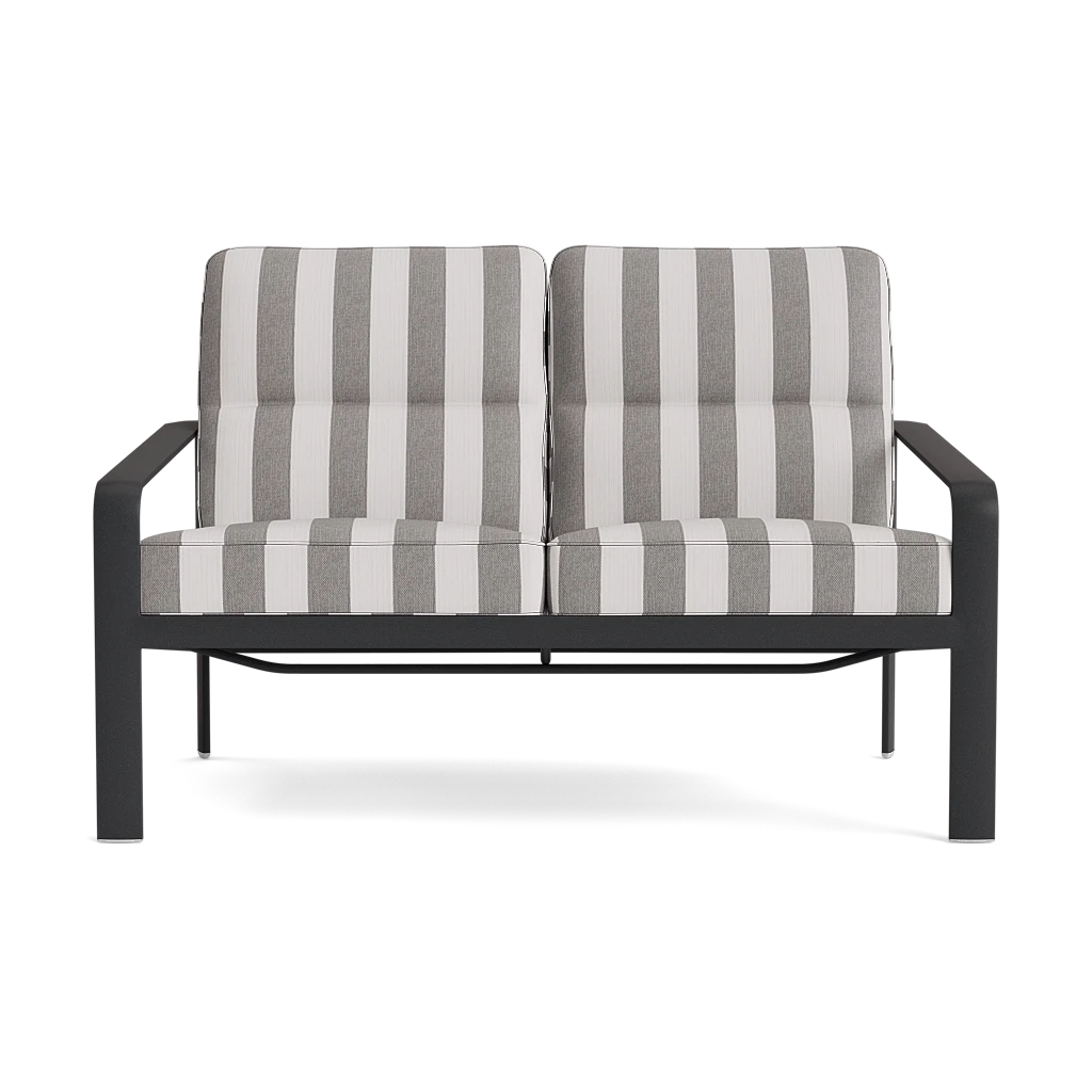 Cushioned Aluminum Strap Loveseat