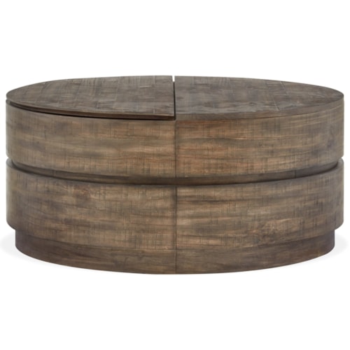 Martin Round Lift Top Cocktail Table with Casters