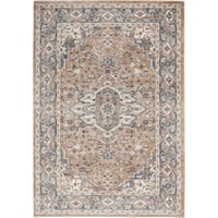 5'3" x 7'3" Beige/Grey Rectangle Rug