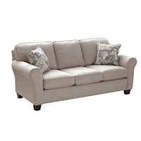 Customizable Transitional Sofa with Rolled Arms