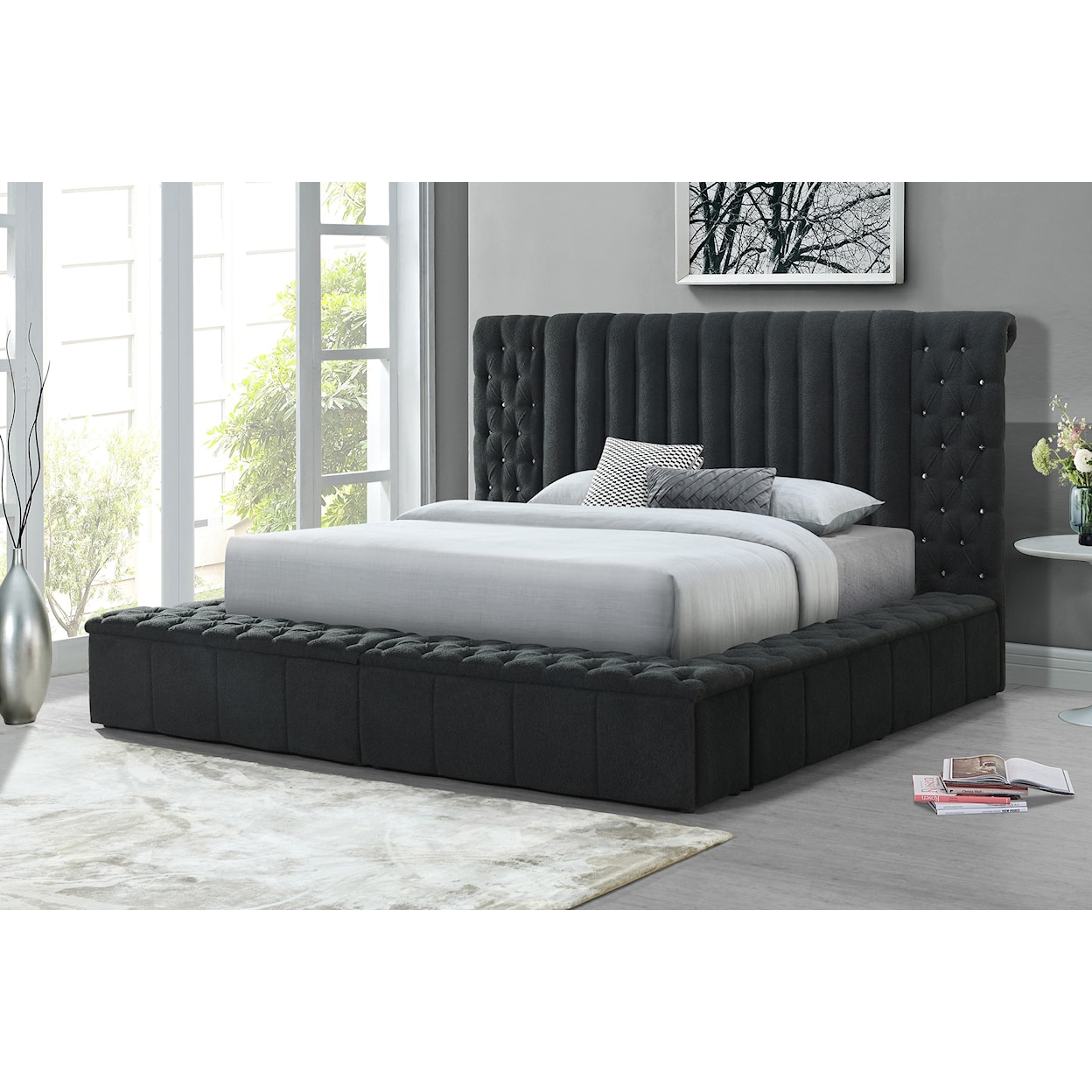 CM DANBURY Upholstered Storage Bed - King