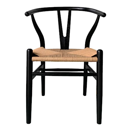 Ventana Dining Chair Black And Natural-M2