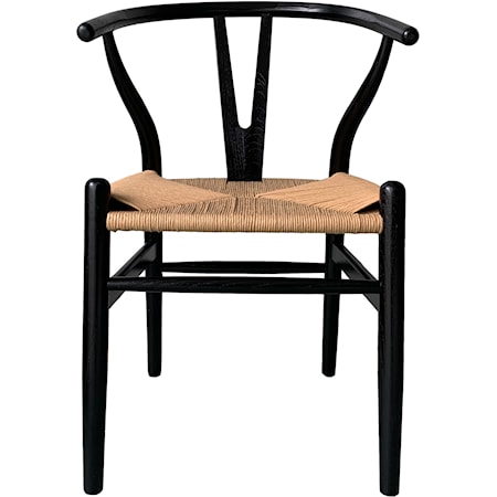 Ventana Dining Chair Black And Natural-M2