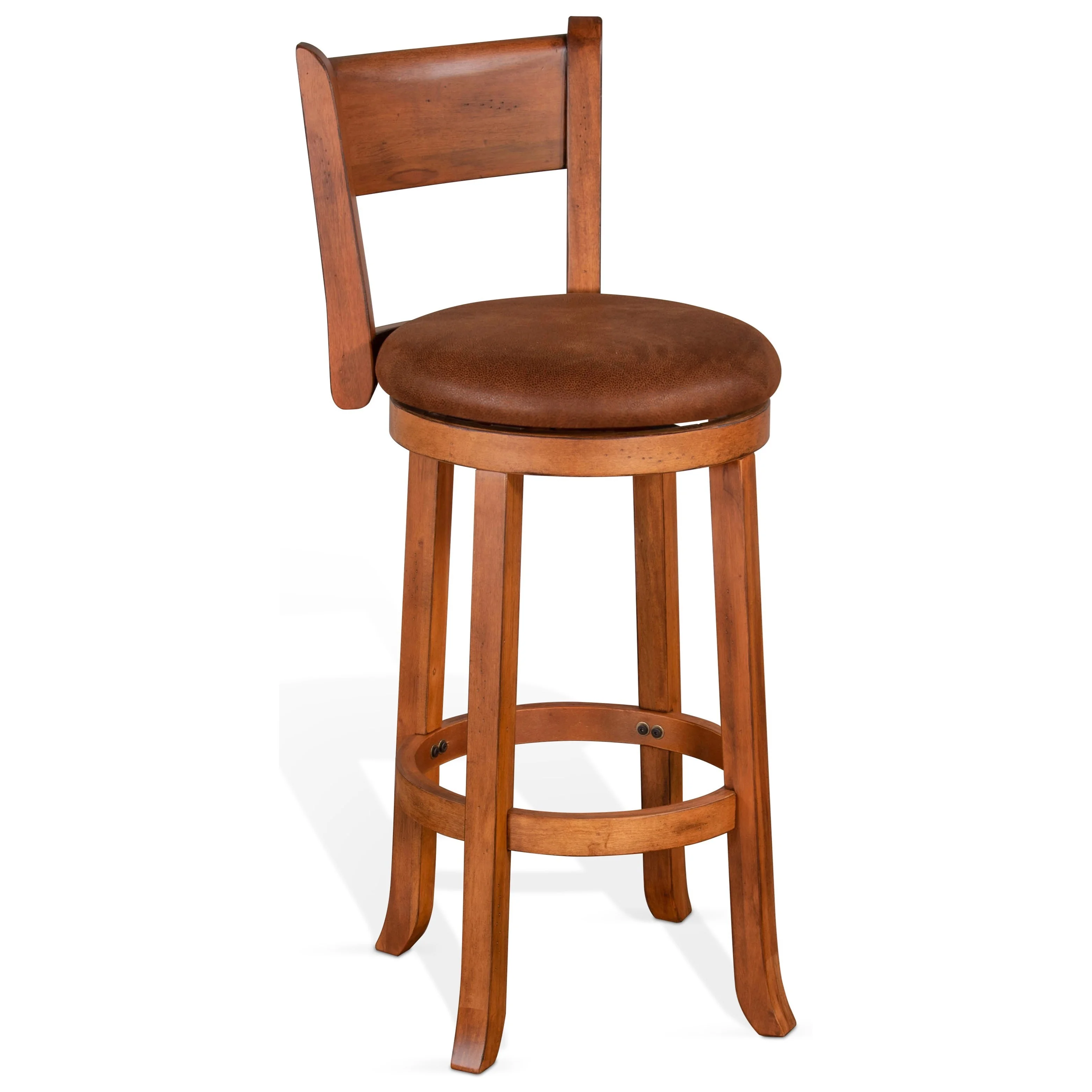 Sunny Designs Sedona 1646RO-B30 Bar Height Swivel Stool with Low Back ...