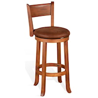 Bar Height Swivel Stool with Low Back