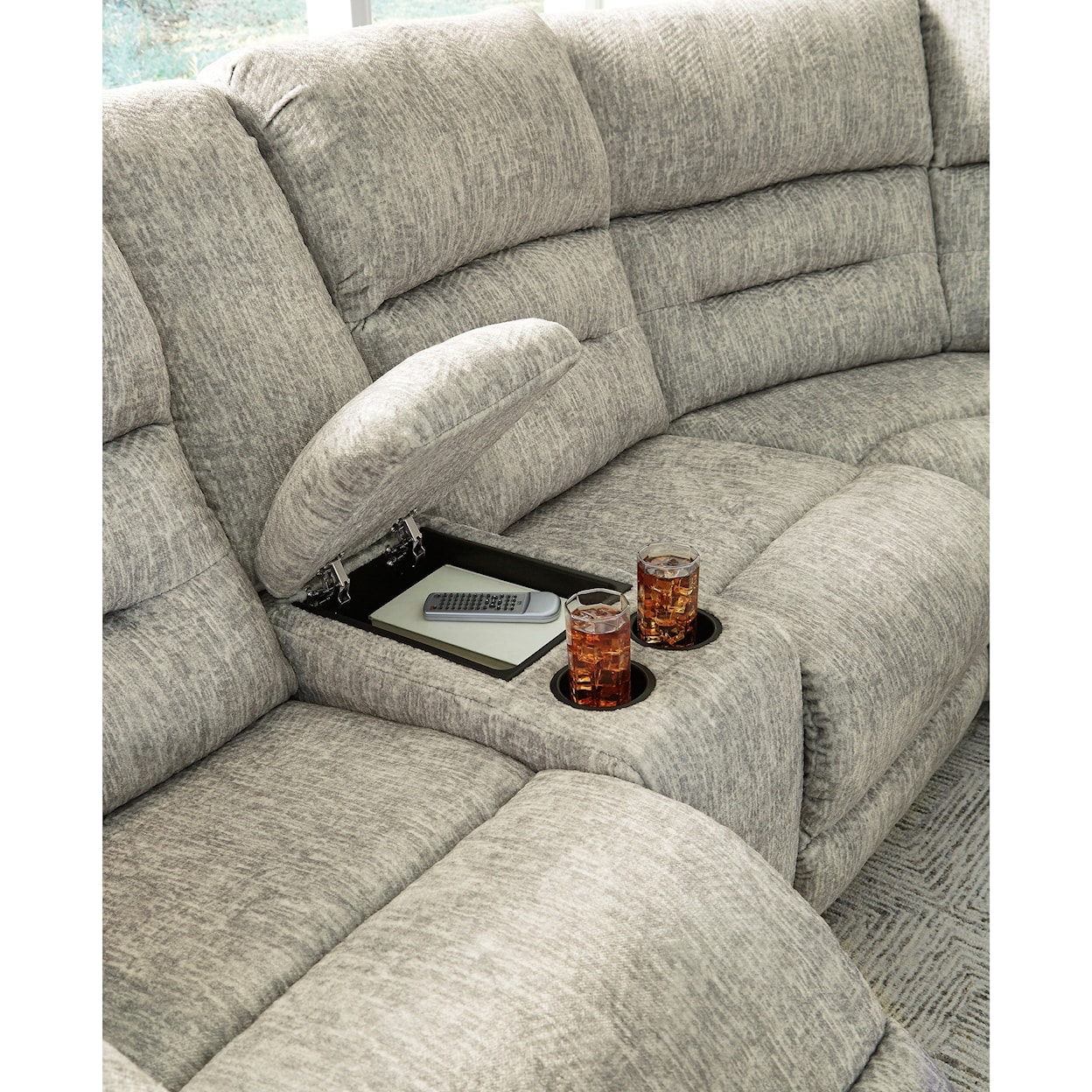 Signature Design by Ashley Family Den 51802S1 Power Reclining Sectional ...