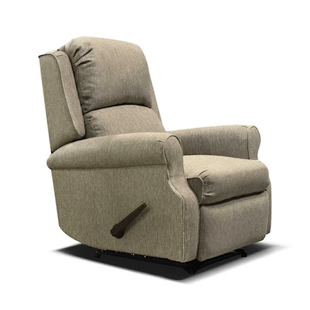 Transitional Reclining Rocking Chair with Exterior Handle
