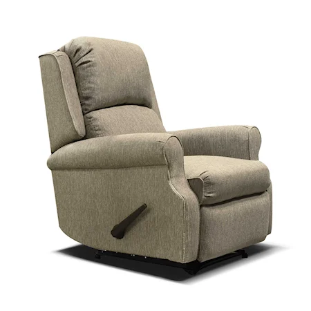 Transitional Reclining Rocking Chair With Exterior Handle