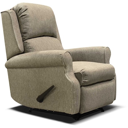 Transitional Reclining Rocking Chair With Exterior Handle