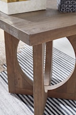 Ashley Furniture Signature Design Abbianna Contemporary Sculptural Wood Accent Bench