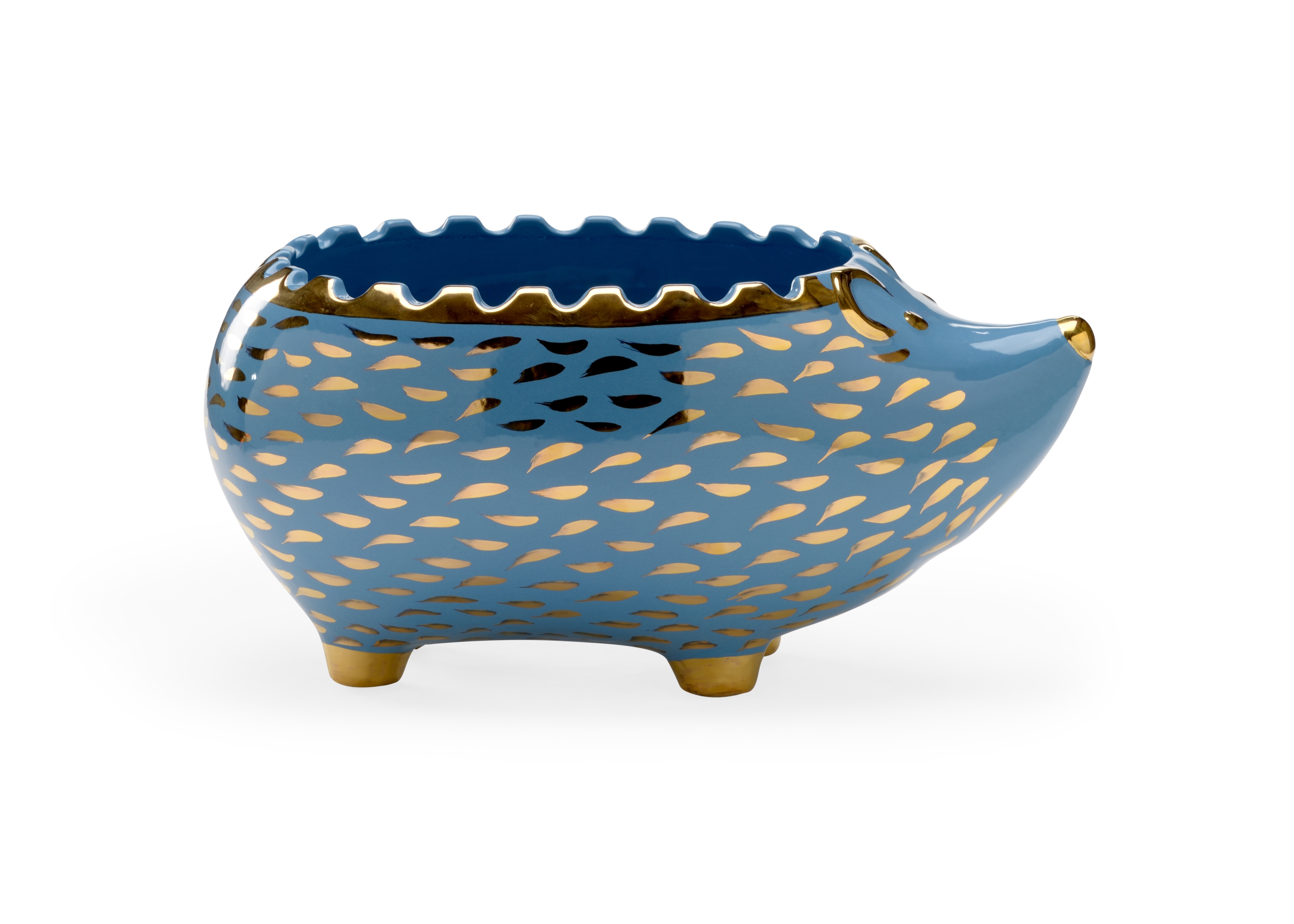 Chelsea House Shayla Copas Hedgehog Bowl - Blue/Gold