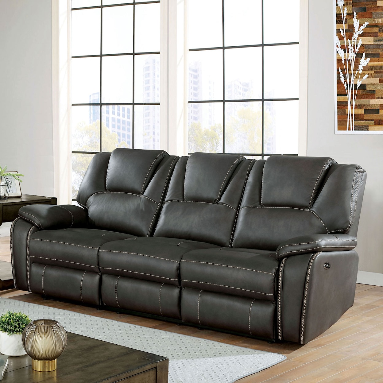 Furniture of America Ffion Power Sofa