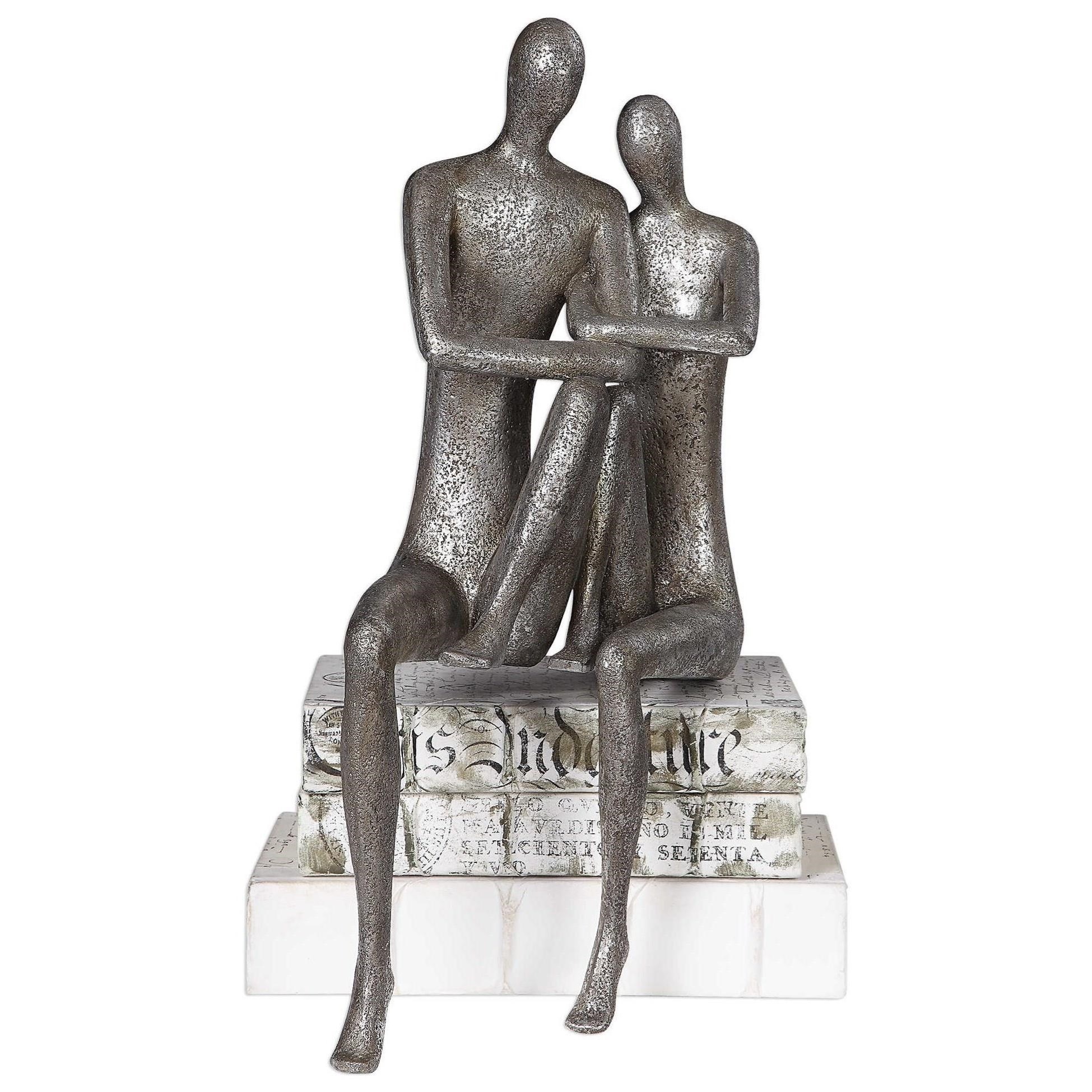 Courtship Antique Nickel Figurine