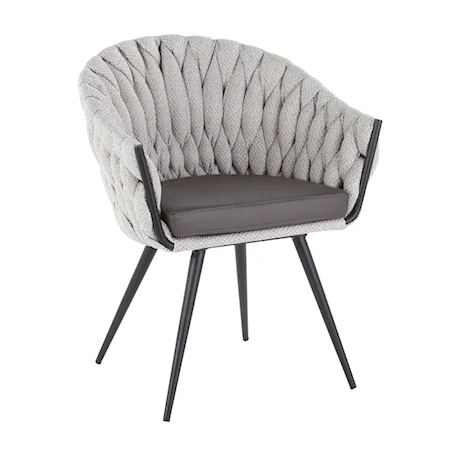 Contemporary Upholstered Barrel Accent Chair