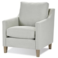 Casual Accent Chair with Sloped Arms