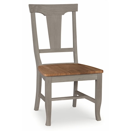 Panel Back Chair in Hickory / Stone