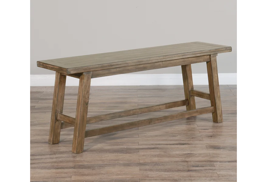 Doe Valley Counter Height Bench, Wood Seat by Sunny Designs at Wayside Furniture & Mattress