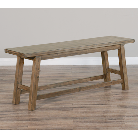 Counter Height Bench, Wood Seat