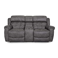 Casual Loveseat with Storage Console