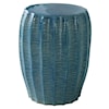 Uttermost Harbor Harbor Aque Blue Garden Stool