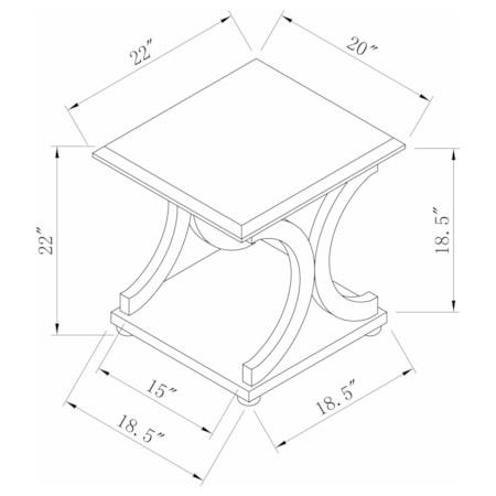 Shelly Side End Table