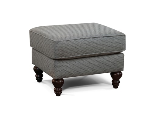 Traditional Ottoman with Turned Legs
