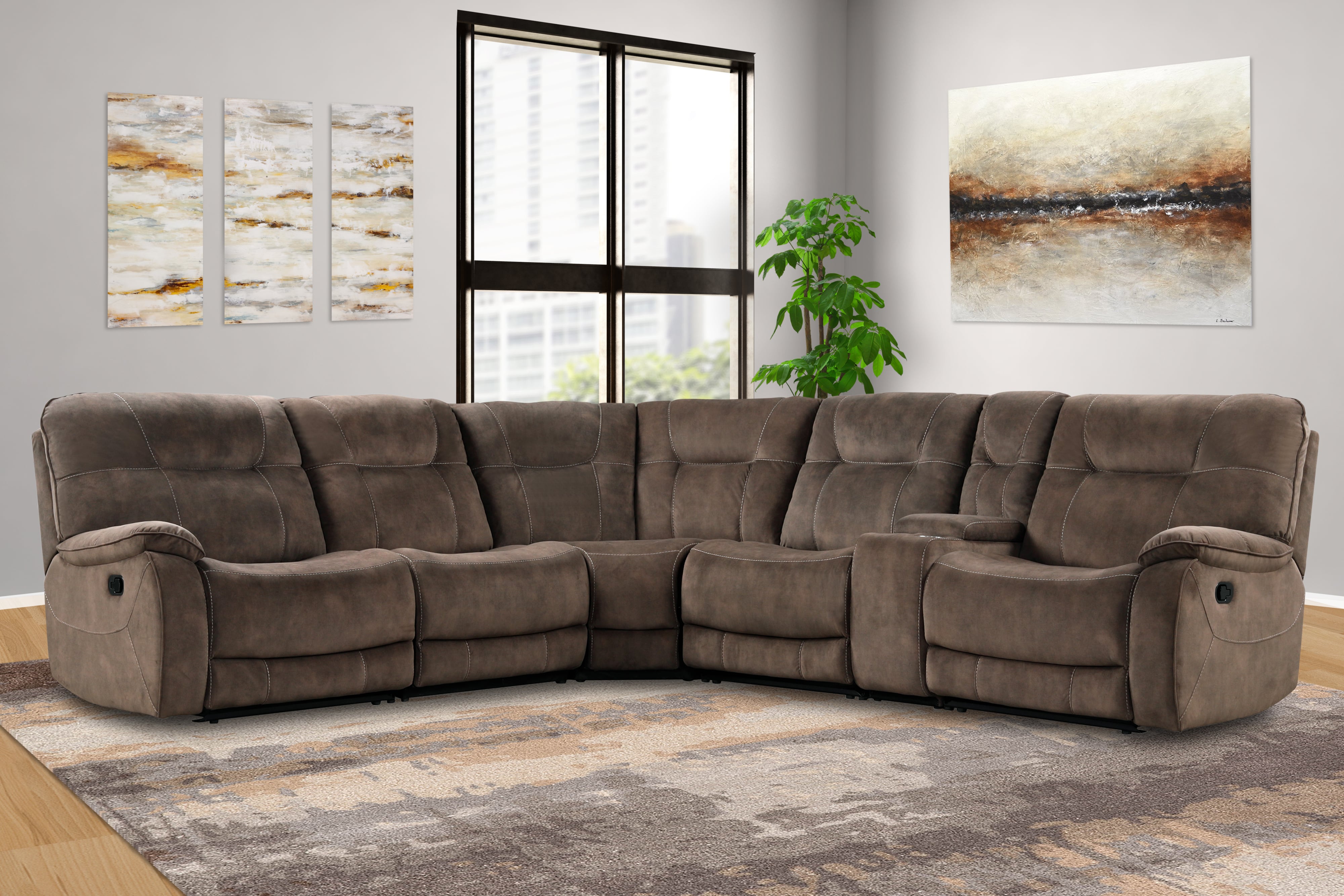 Parker Living Cooper 6-Piece Manual Reclining Sectional Sofa