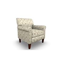 Transitional Club Chair with Rolled Arms