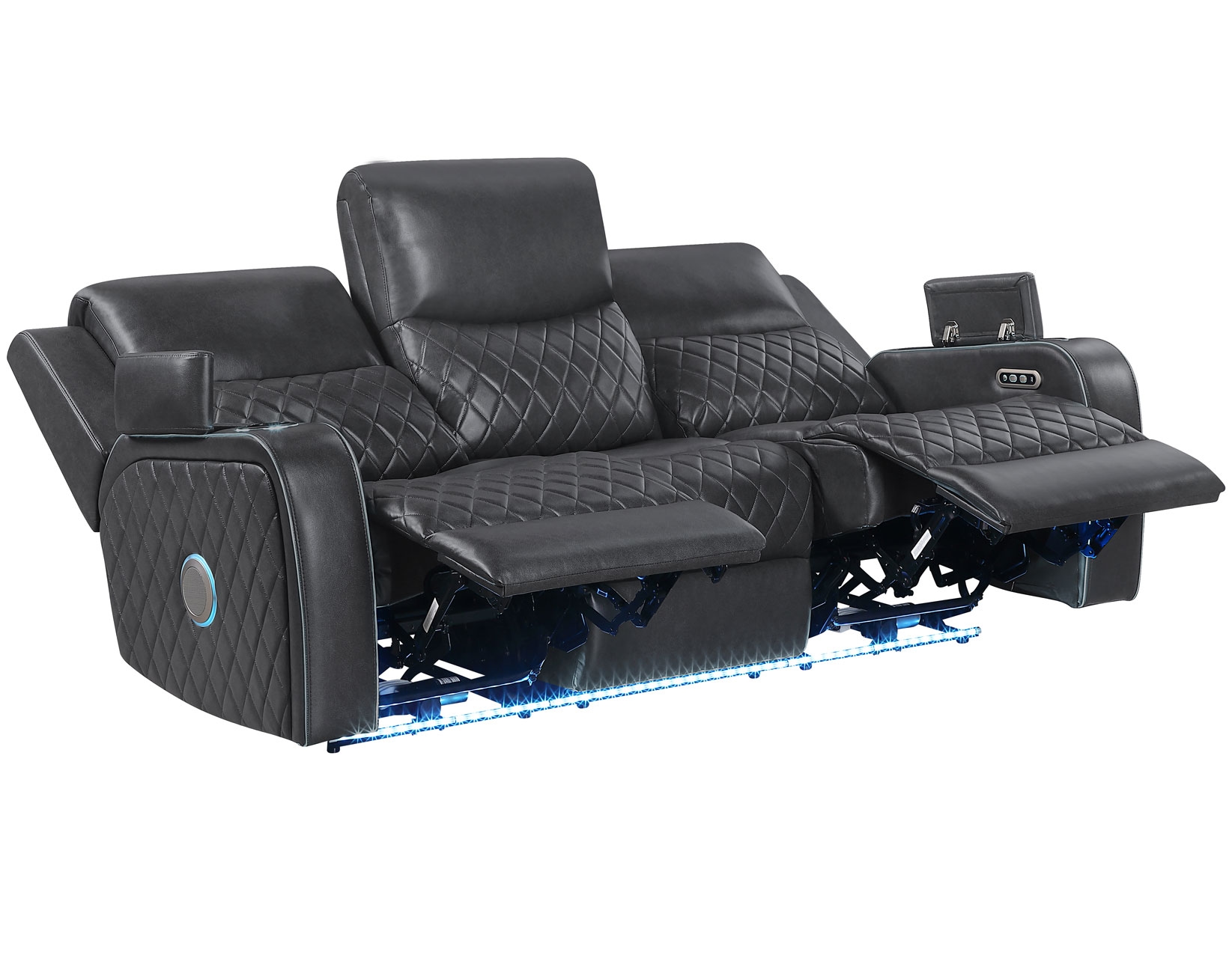 Power Reclining Sofa w/Soft Ambient Lighting