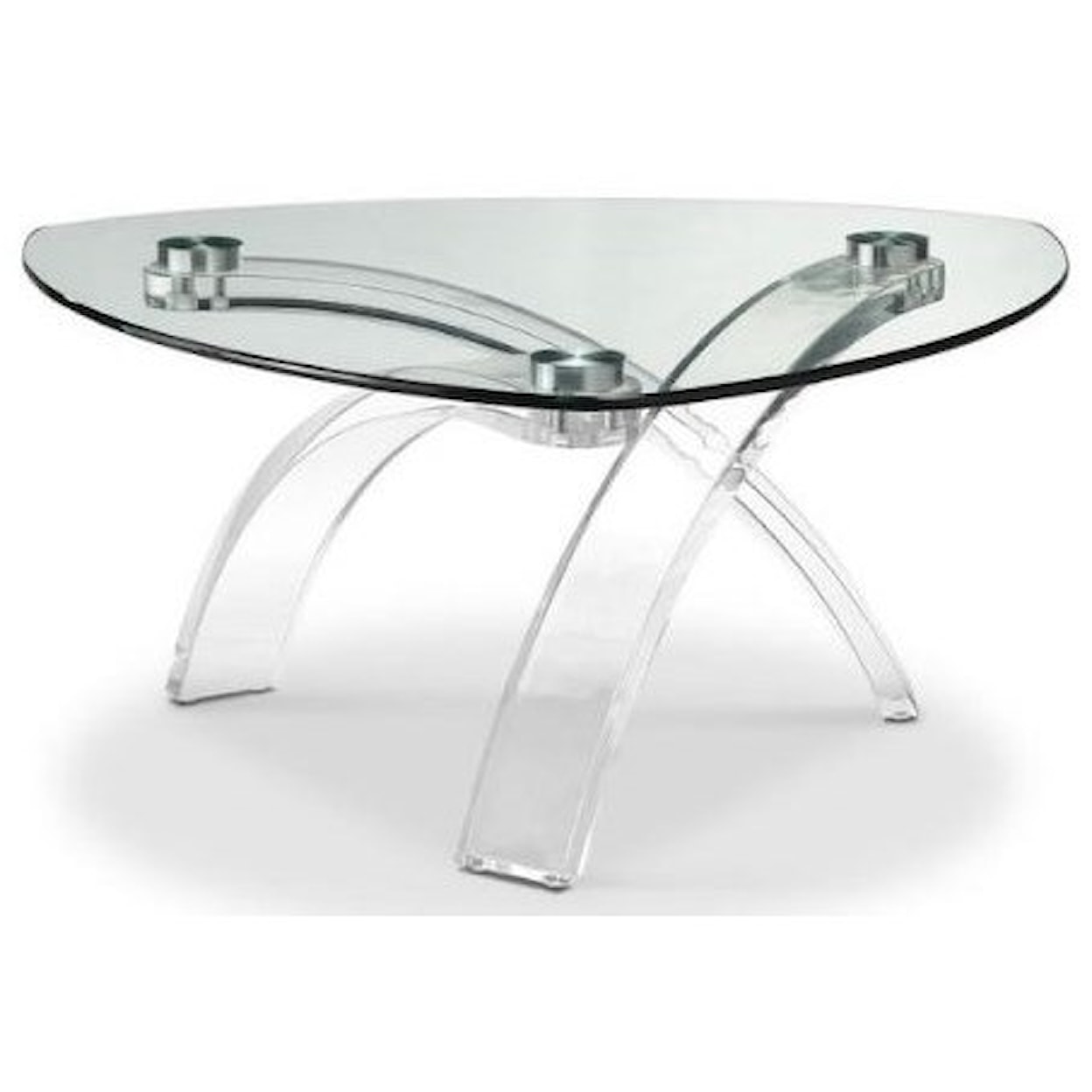 Magnussen Home Cassius Occasional Tables Glass Top Cocktail Table