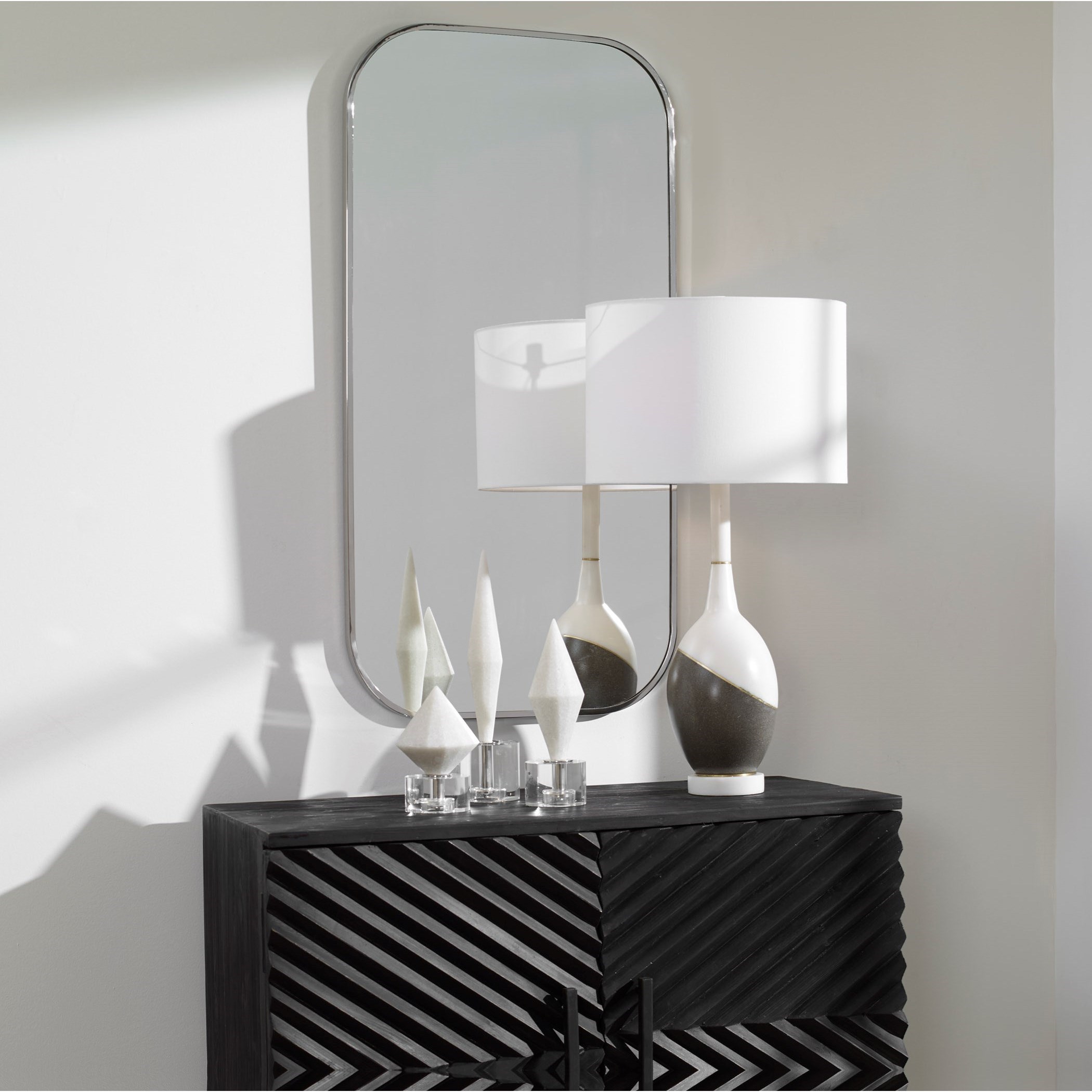 Uttermost Mirrors - Oval Taft Polished Nickel Mirror