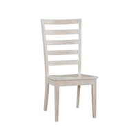 Transitional Side Chair in Ivory Finish