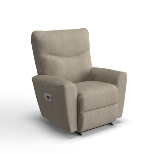Contemporary Power Wall Recliner w/ Headrest & Lumbar