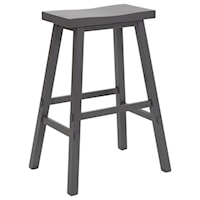 Transitional 30" Sawhorse Bar Stool