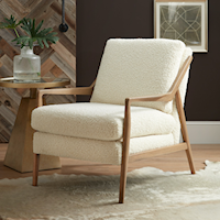 Transitional Customizable Exposed Wood Chair