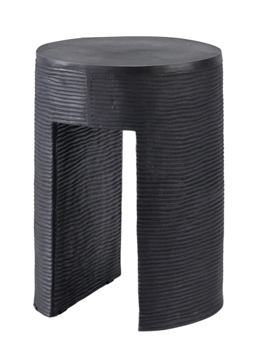 Cast Aluminum Carr Side Table in Dark Navy