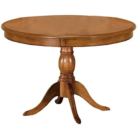44" Round Single Pedestal Dining Table
