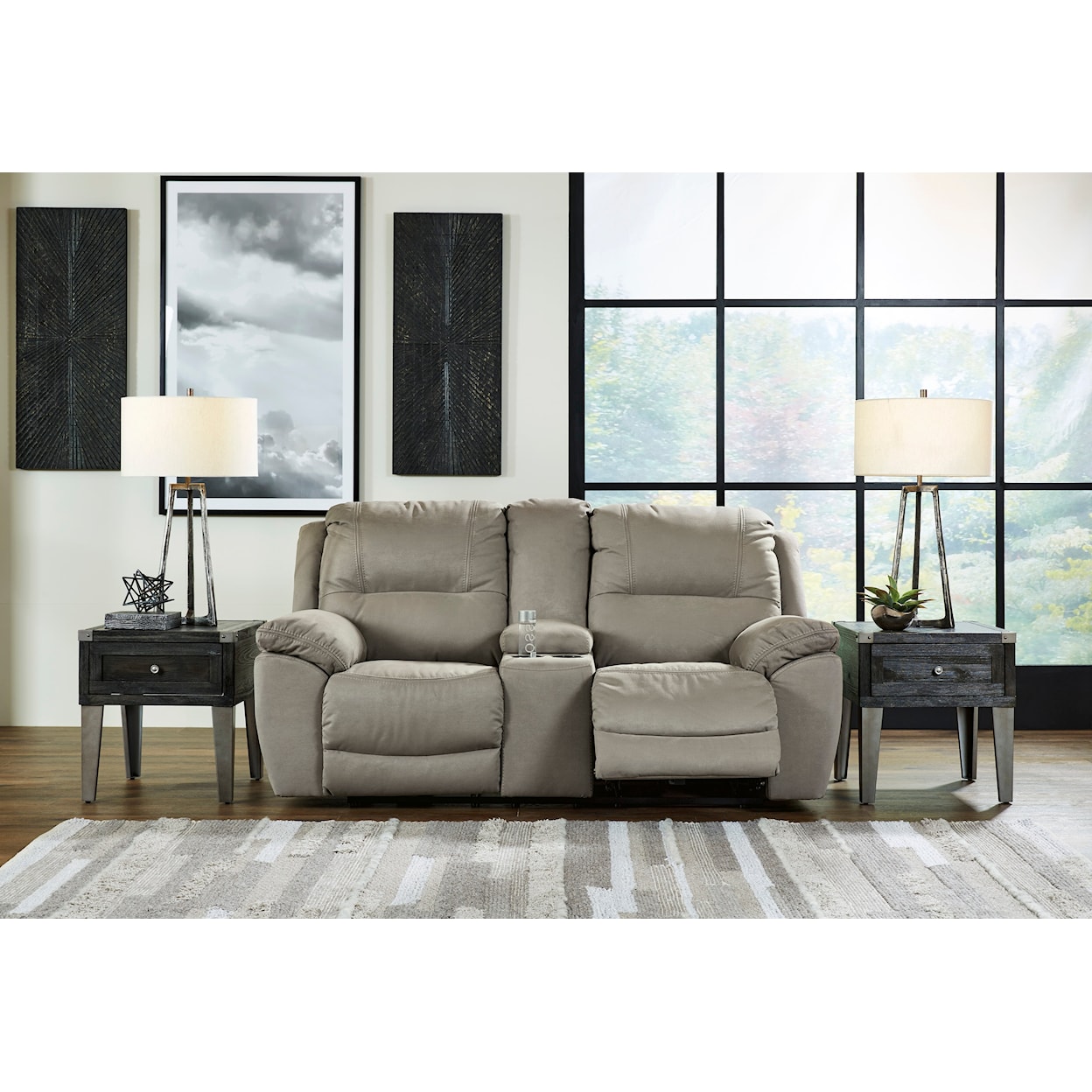 Signature Next-Gen Gaucho Power Reclining Loveseat with Console