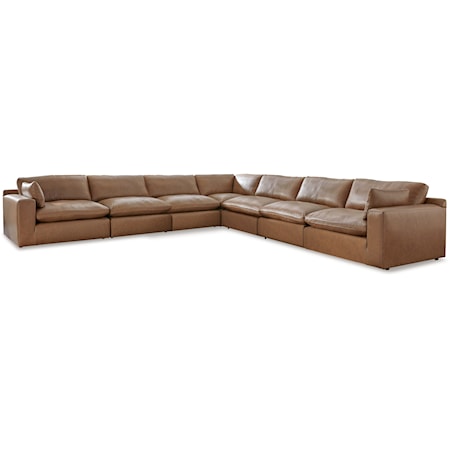 Leather Match 7-Piece Sectional