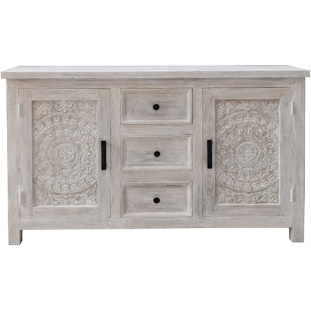 2-Door 3-Drawer Credenza