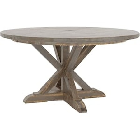 Round wood table