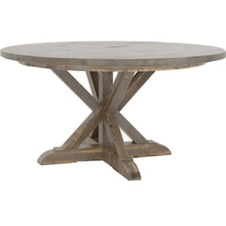 Round wood table